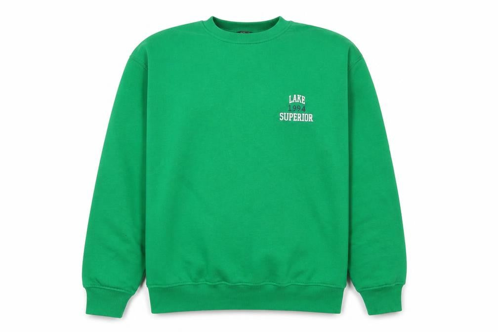 Front view of Dunnes Men's Green Lake Superior Sweatshirt Small Pullover