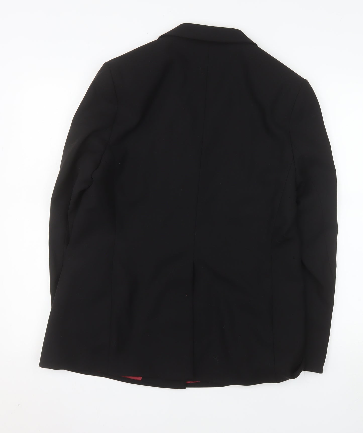 Marks and Spencer Women Black Wool Double-Breasted Blazer UK 14