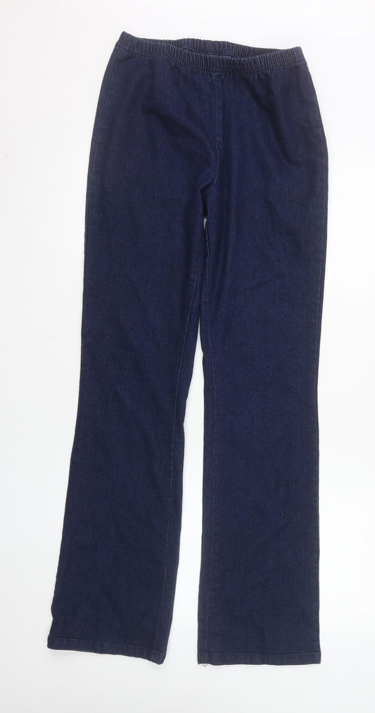 Simply Be Womens Blue Size 14 Straight Leg Stretch Denim Jeans