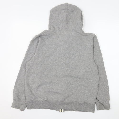 Converse Girls Grey Full Zip Hooded Jacket XL 13-15 Years Cotton Blend