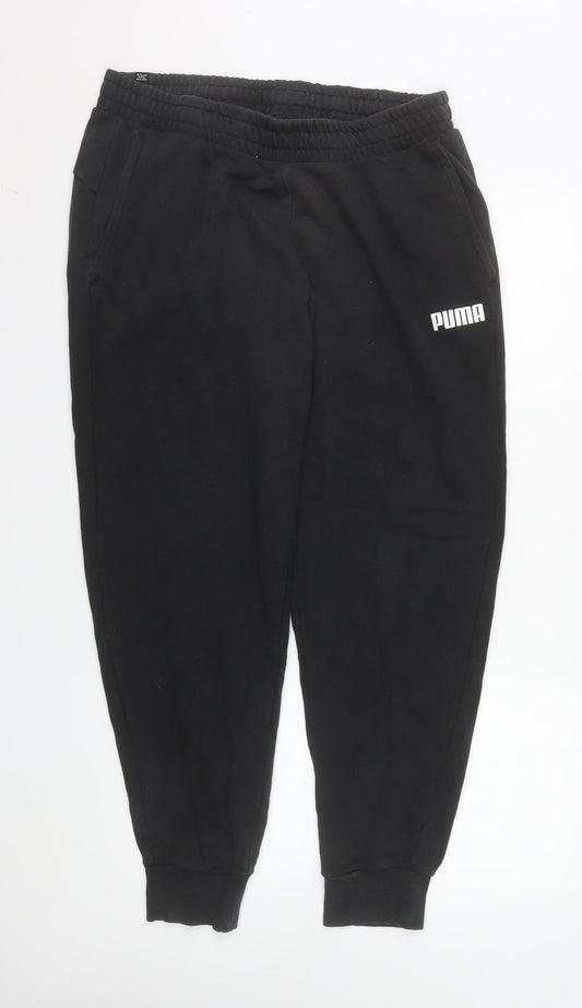 Puma Men's Black XL Jogger Sweatpants Fleece Activewear Trousers