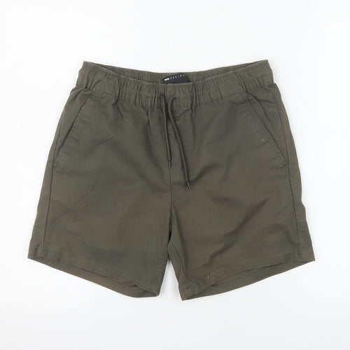 ASOS DESIGN Men's Green XS Chino Shorts with Elastic Waist