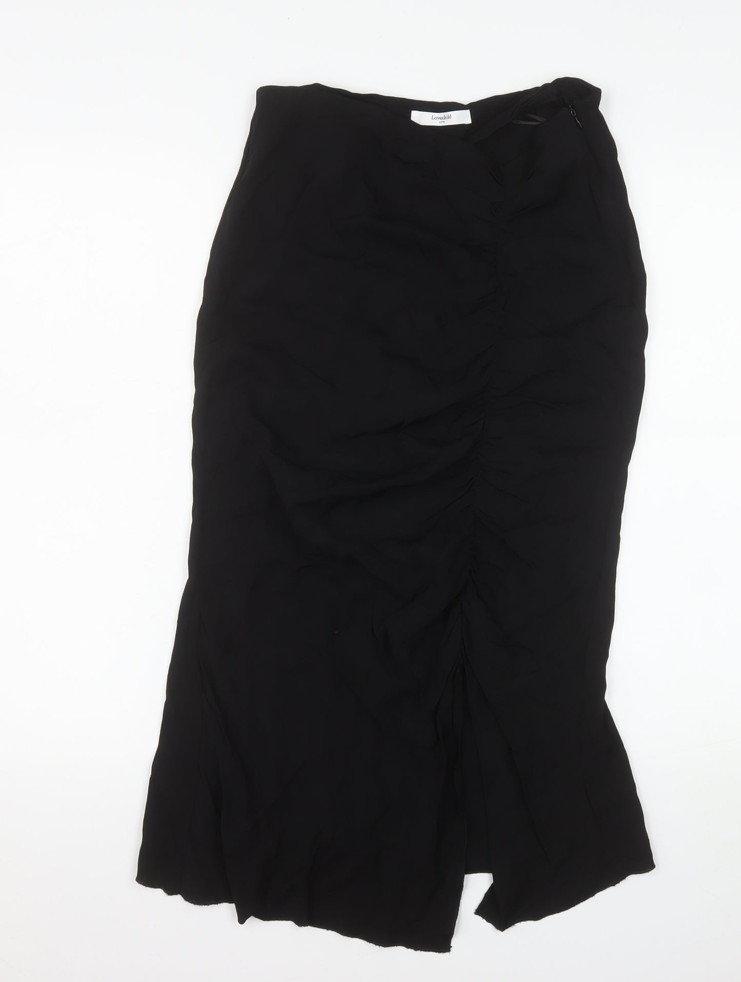 Lovechild 1979 Women's Black Midi Pencil Skirt Size 8 Stretch Viscose