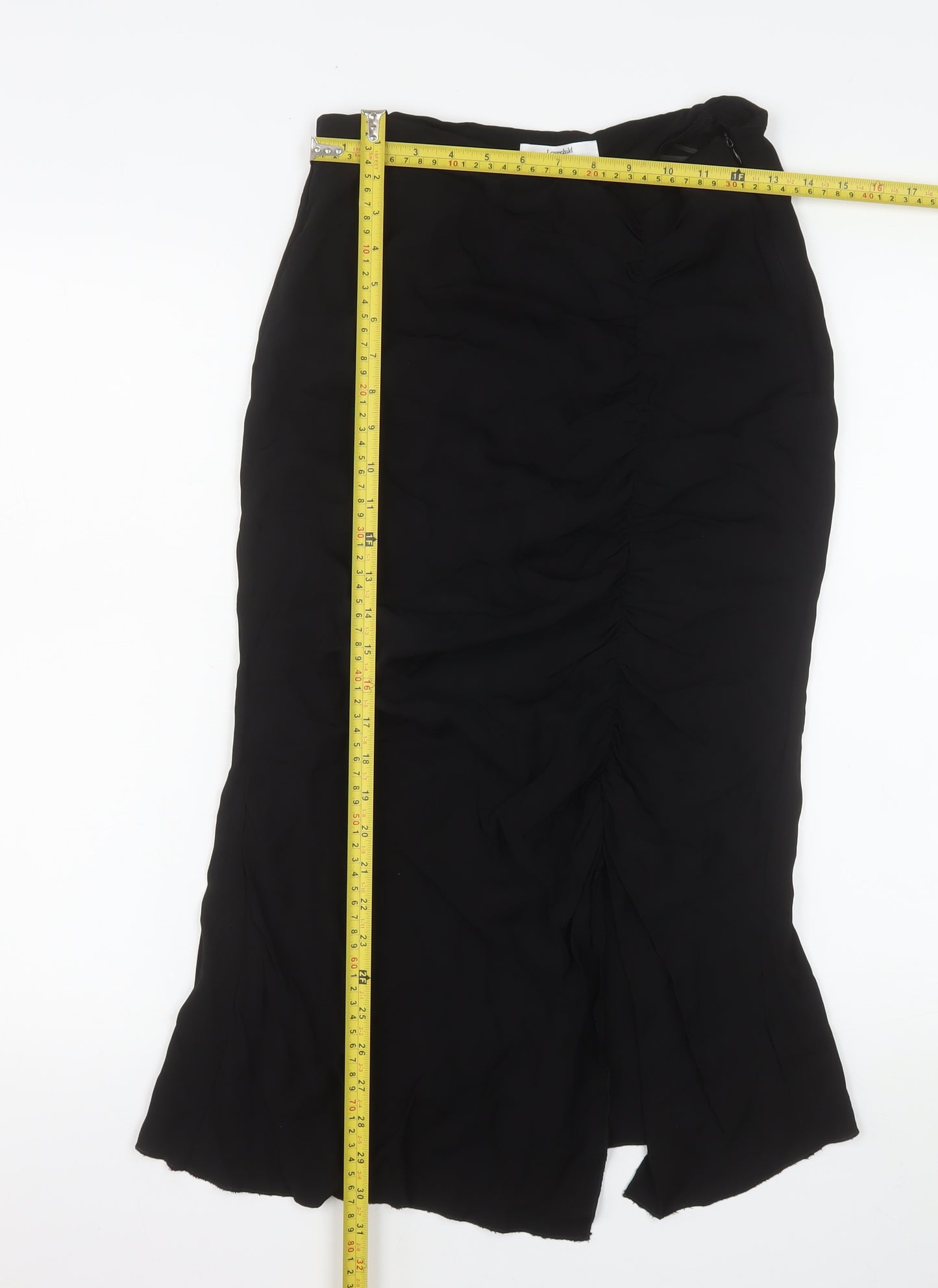 Lovechild 1979 Women's Black Midi Pencil Skirt Size 8 Stretch Viscose