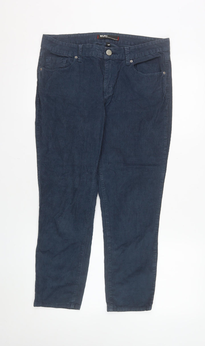 BDG Boys Blue Corduroy Slim Chino Trousers Size 30