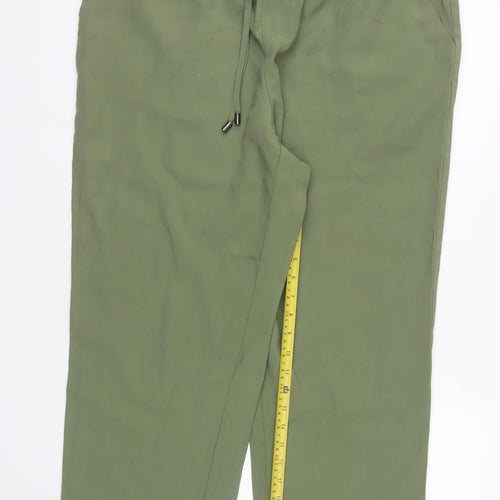 Dunnes Stores Women’s Green Viscose Drawstring Jogger Trousers Size 16