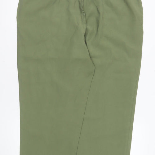 Dunnes Stores Women’s Green Viscose Drawstring Jogger Trousers Size 16