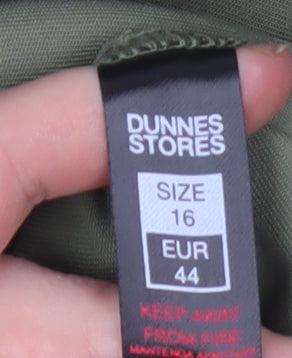 Dunnes Stores Women’s Green Viscose Drawstring Jogger Trousers Size 16