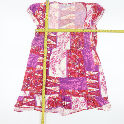 New Look Women's Multicoloured Floral Tunic Blouse Size 14