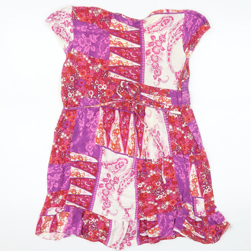 New Look Women's Multicoloured Floral Tunic Blouse Size 14
