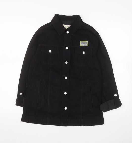 Band of Gypsies Women's Black Cotton Button Jacket Size 6