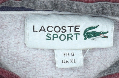 Lacoste Sport Men's Red XL Hooded Full Zip Jacket