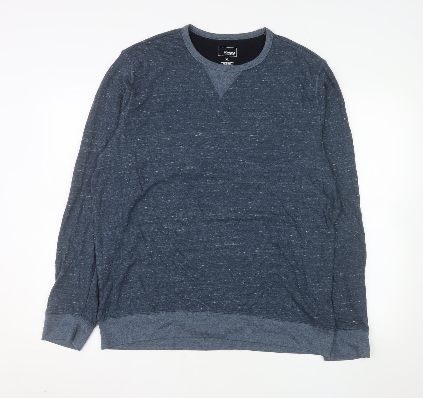 Sonoma Men's Blue Long Sleeve Crew Neck Casual Top XL