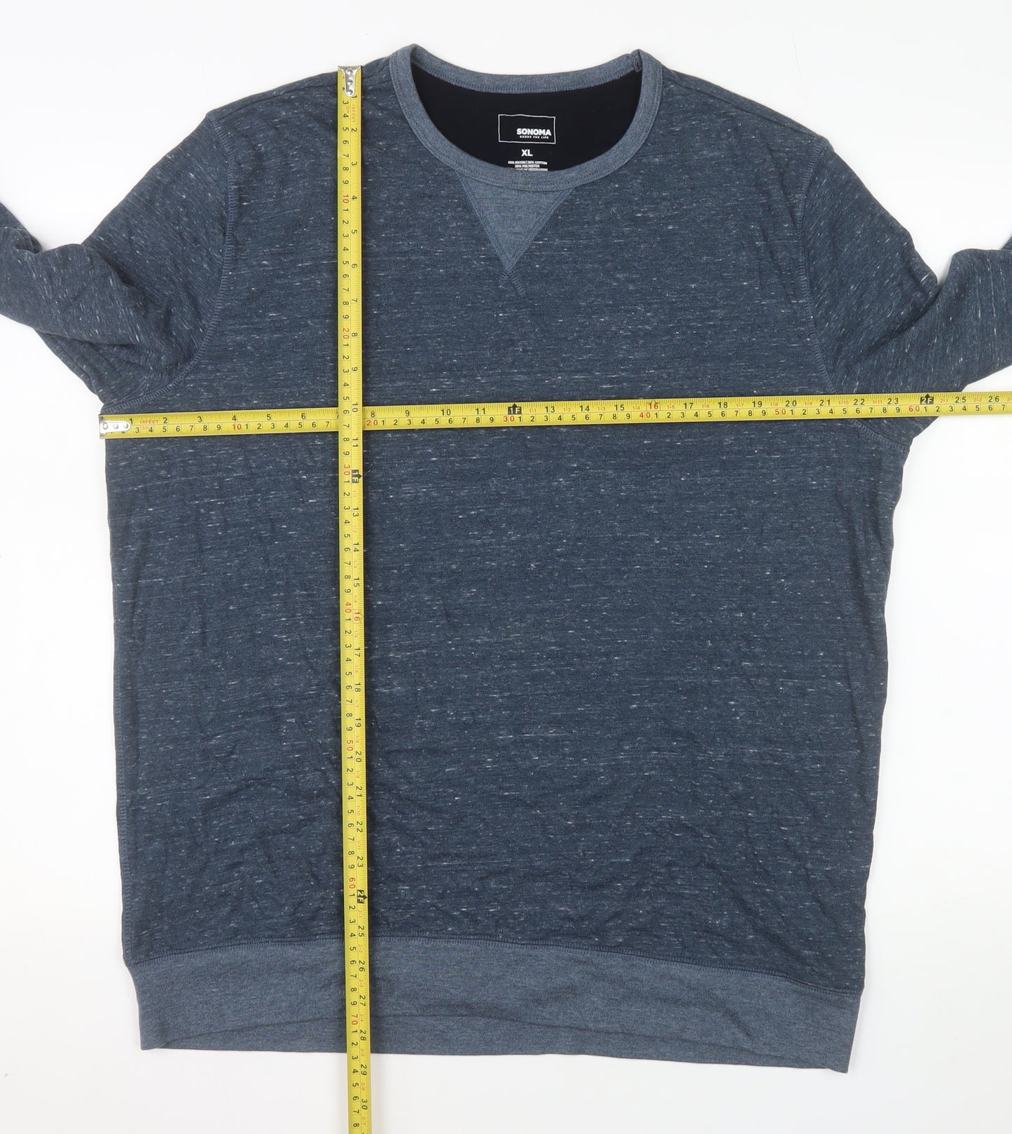 Sonoma Men's Blue Long Sleeve Crew Neck Casual Top XL