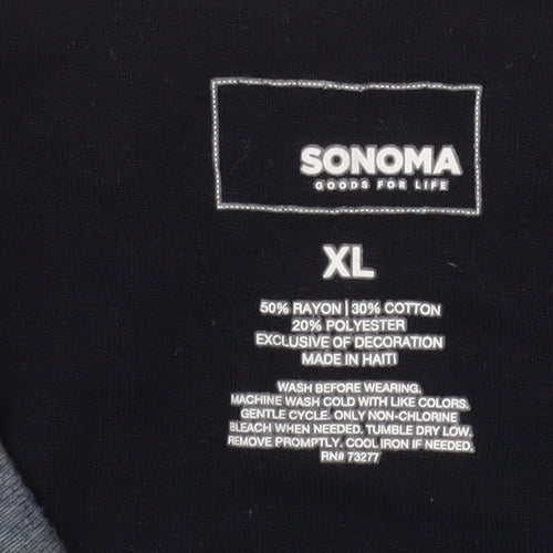 Sonoma Men's Blue Long Sleeve Crew Neck Casual Top XL