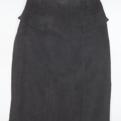 Gerry Weber Women’s Black Leather Pencil Skirt Size 10