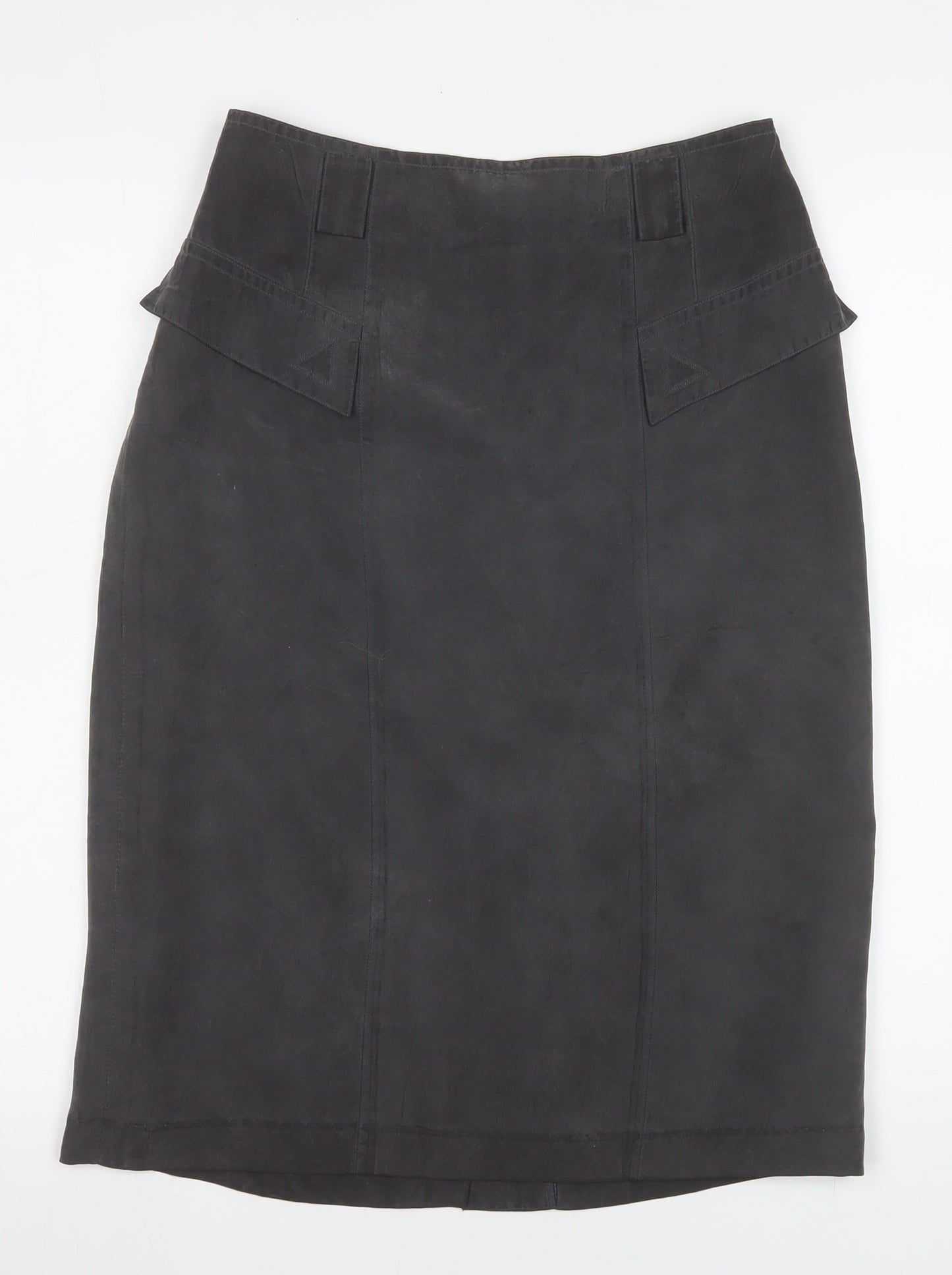 Gerry Weber Women’s Black Leather Pencil Skirt Size 10