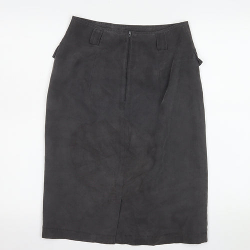 Gerry Weber Women’s Black Leather Pencil Skirt Size 10