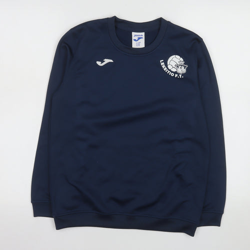 Joma Boys Navy Long Sleeve Crew Neck Athletic T-Shirt 2XS Polyester Football Top