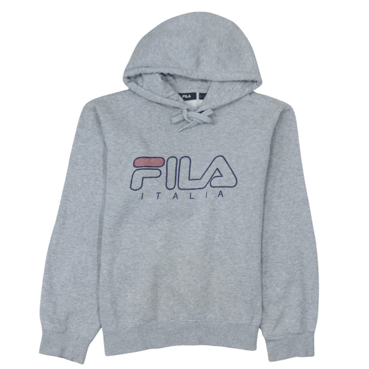 Fila Men’s Grey Pullover Hoodie Small Logo Sportswear