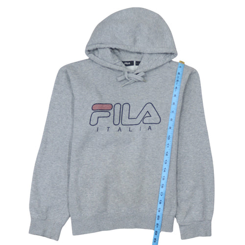 Fila Men’s Grey Pullover Hoodie Small Logo Sportswear