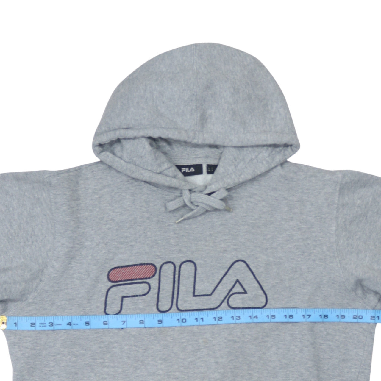 Fila Men’s Grey Pullover Hoodie Small Logo Sportswear