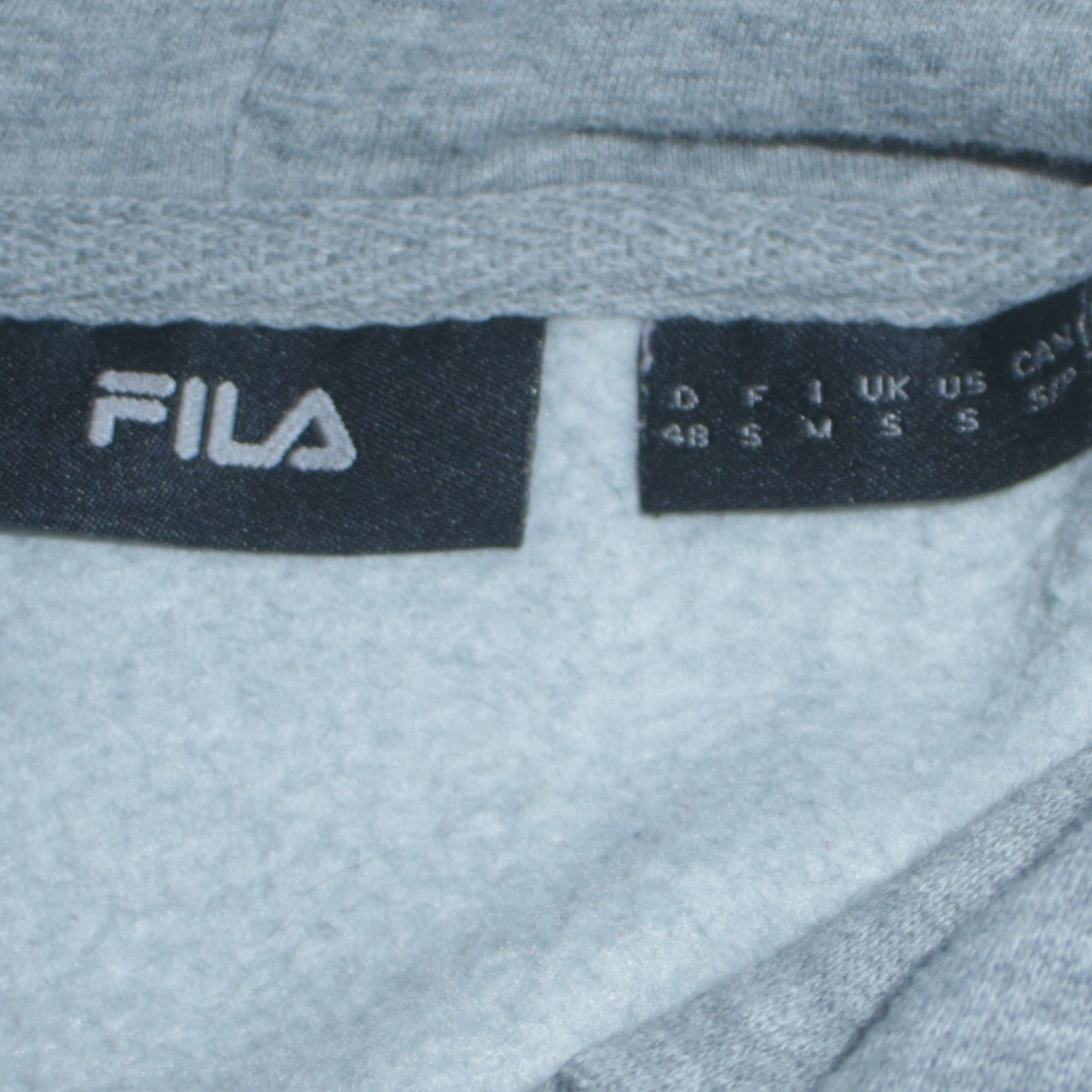 Fila Men’s Grey Pullover Hoodie Small Logo Sportswear
