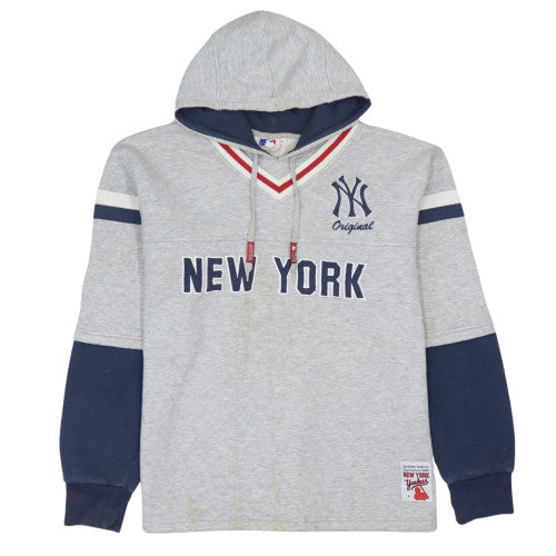 Sportax Men’s Grey Pullover Hoodie M NY Graphic Fleece Vintage Sportswear