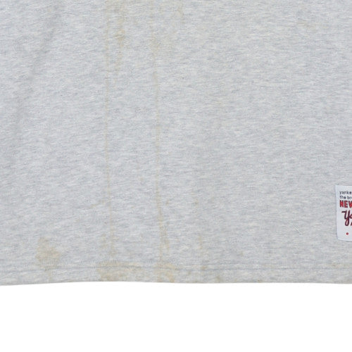 Sportax Men’s Grey Pullover Hoodie M NY Graphic Fleece Vintage Sportswear