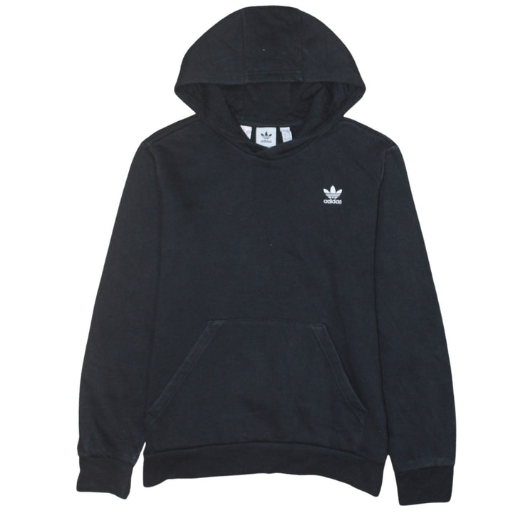 Adidas Boys Black Pullover Hoodie 13-14 Years Fleece Logo Sweatshirt