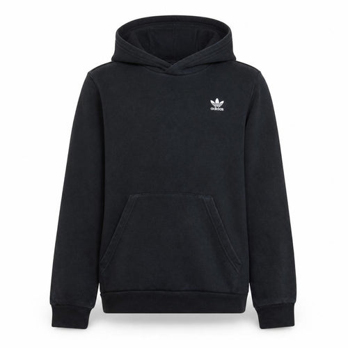 Adidas Boys Black Pullover Hoodie 13-14 Years Fleece Logo Sweatshirt