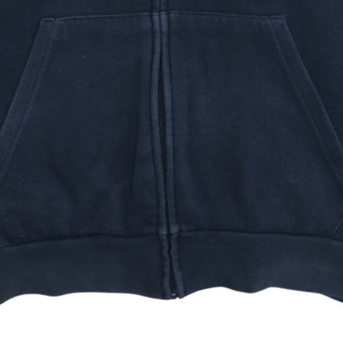 Adidas Women's Navy Full Zip Hoodie Size M - Classic 3 Stripe Design