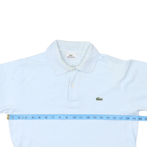 Lacoste Mens Blue Cotton Short Sleeve Polo Shirt Size S