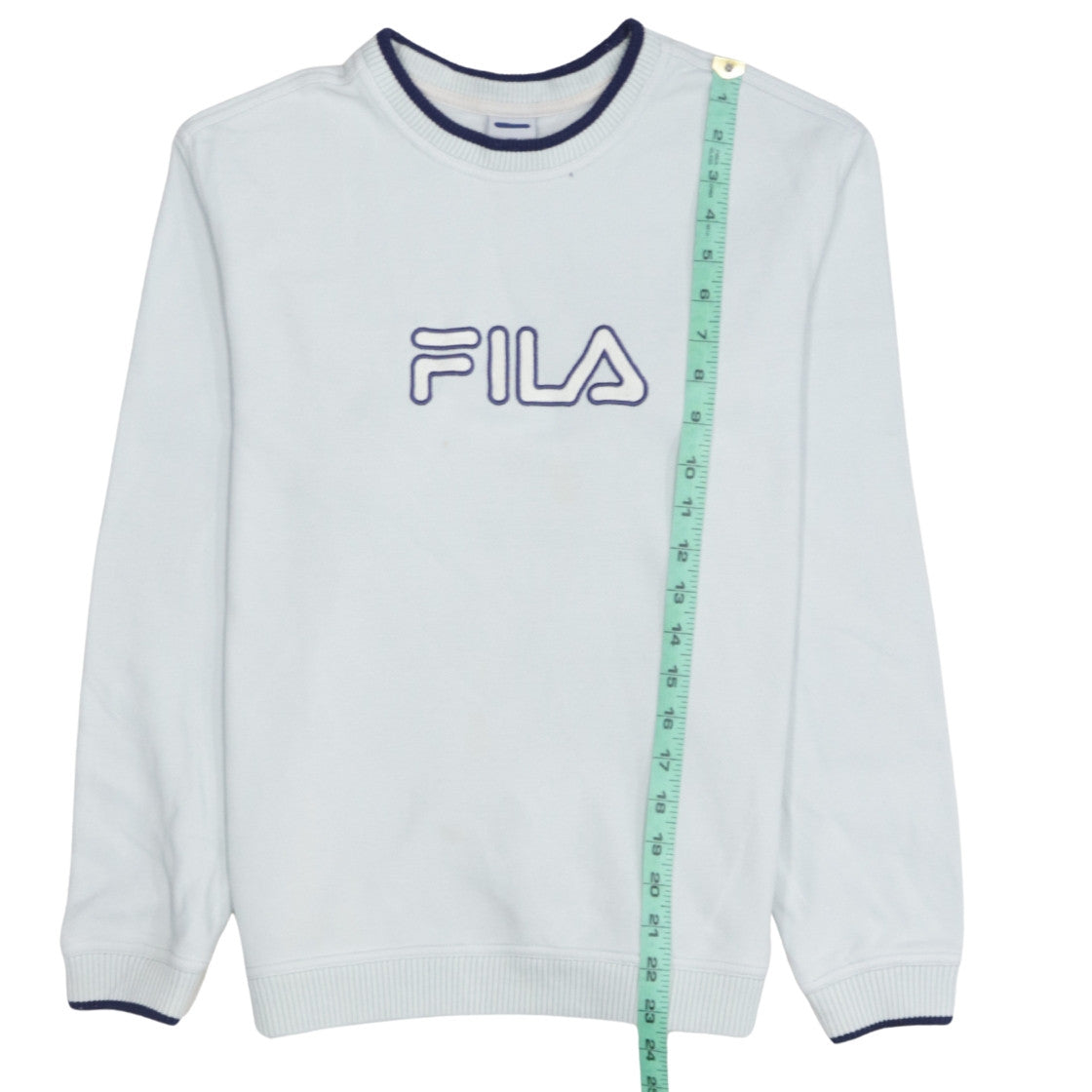 FILA Boys White Logo Pullover Sweatshirt Age 12 Regular Fit Crew Neck