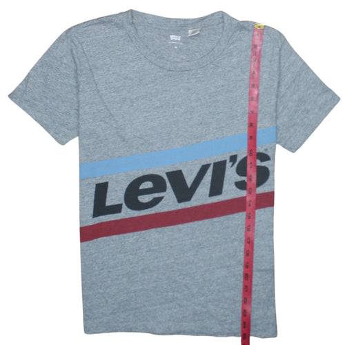 Levi's Men's Grey XS Graphic Print Crew Neck T-Shirt