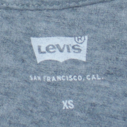 Levi's Men's Grey XS Graphic Print Crew Neck T-Shirt