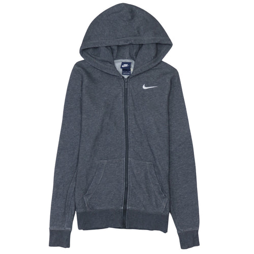 Nike Men's Grey Full Zip Hoodie Small Cotton Blend Fleece