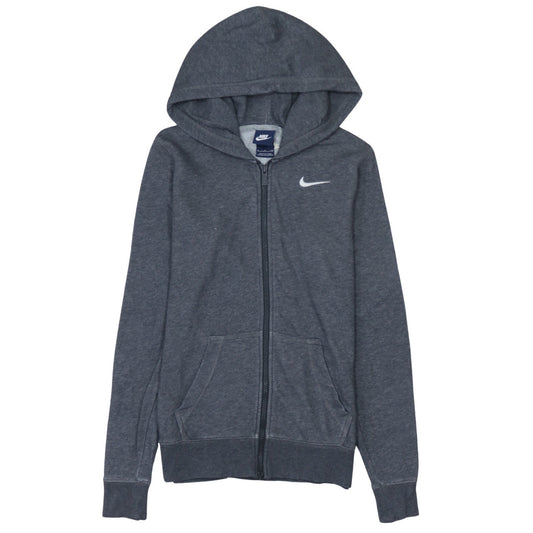 Nike Men's Grey Full Zip Hoodie Small Cotton Blend Fleece