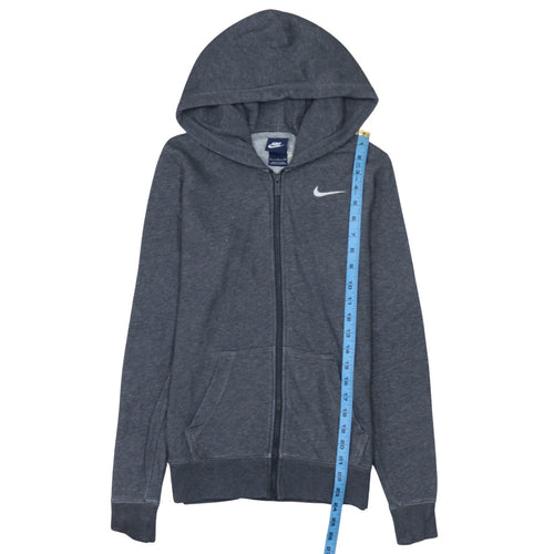 Nike Men's Grey Full Zip Hoodie Small Cotton Blend Fleece