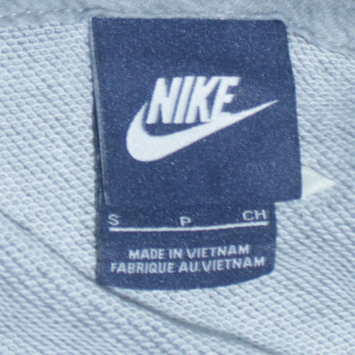 Nike Men's Grey Full Zip Hoodie Small Cotton Blend Fleece