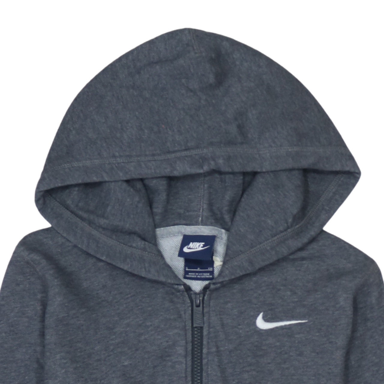 Nike Men's Grey Full Zip Hoodie Small Cotton Blend Fleece