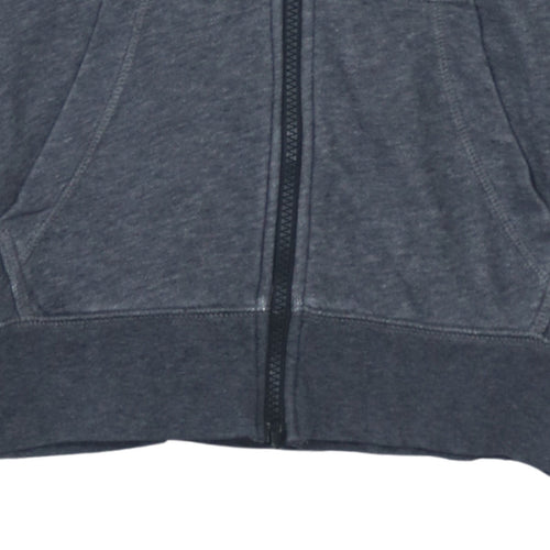 Nike Men's Grey Full Zip Hoodie Small Cotton Blend Fleece