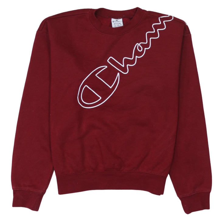 Champion Womens Red Crew Neck Pullover Sweatshirt Medium