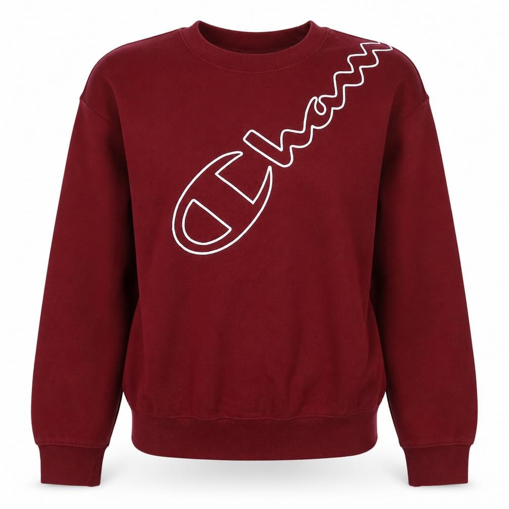 Champion Womens Red Crew Neck Pullover Sweatshirt Medium