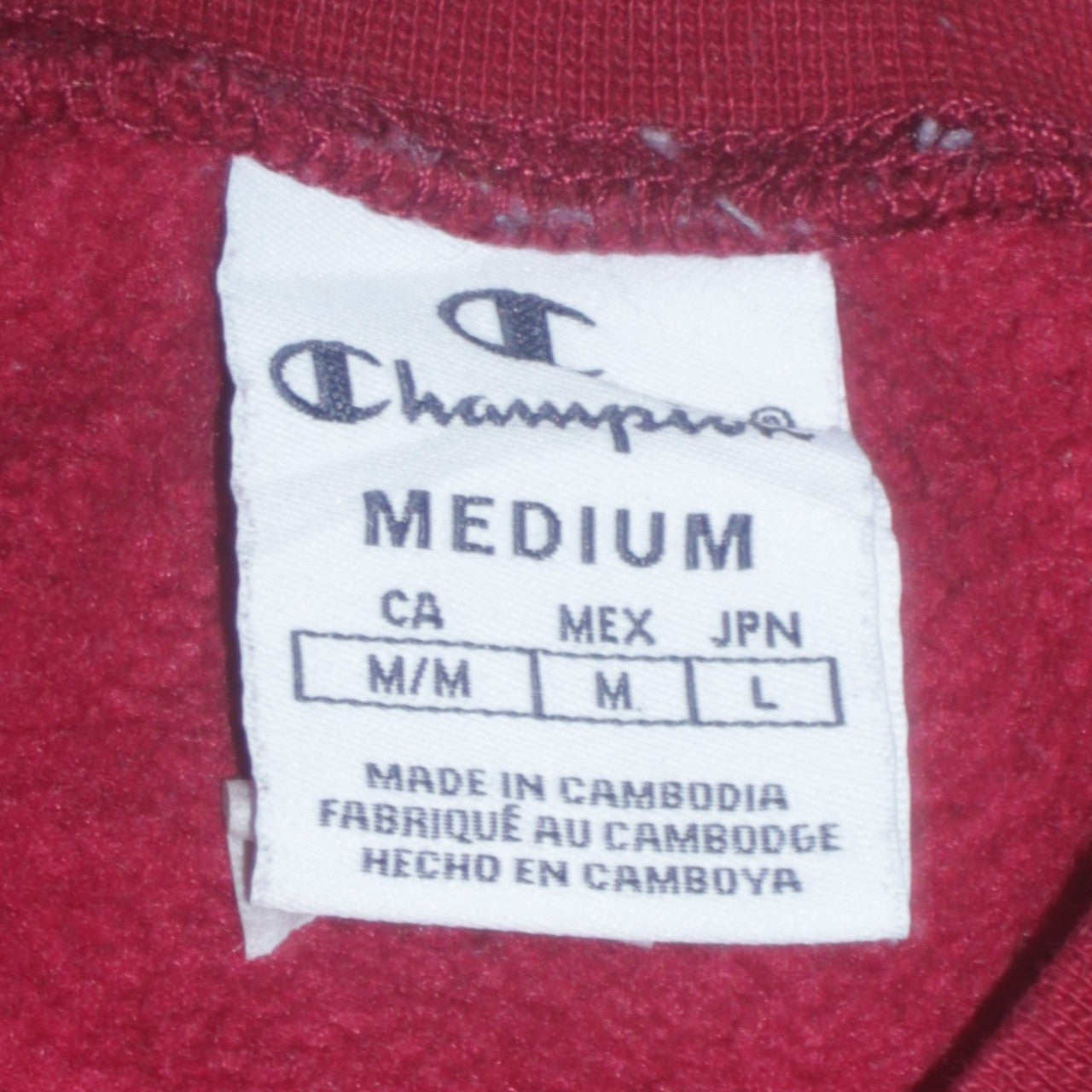 Champion Womens Red Crew Neck Pullover Sweatshirt Medium