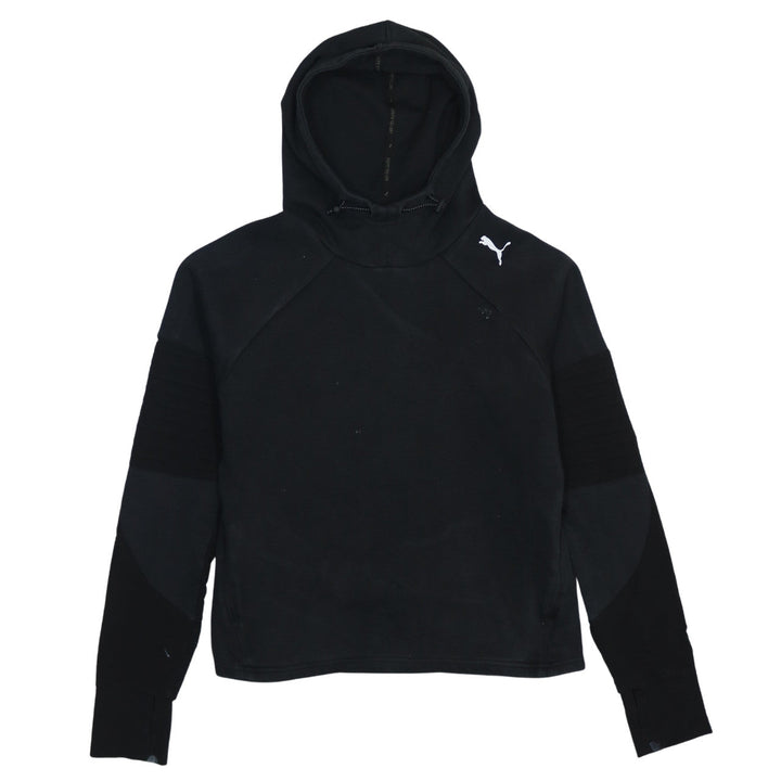 Puma Women's Black Hoodie Size 8 Pullover Raglan Sleeve Sportswear