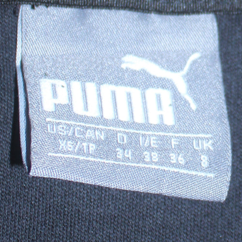 Puma Women's Black Hoodie Size 8 Pullover Raglan Sleeve Sportswear