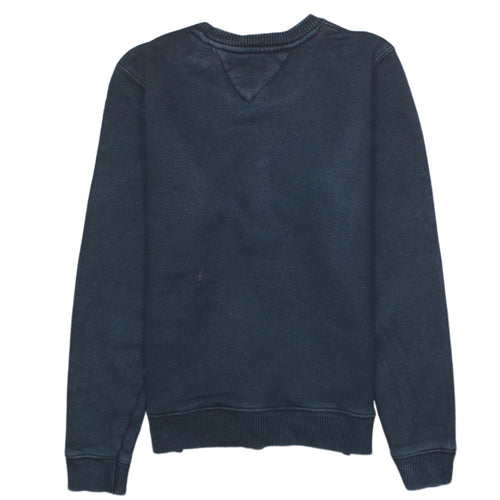 Tommy Jeans Men's Black Small Crew Neck Embroidered Sweatshirt