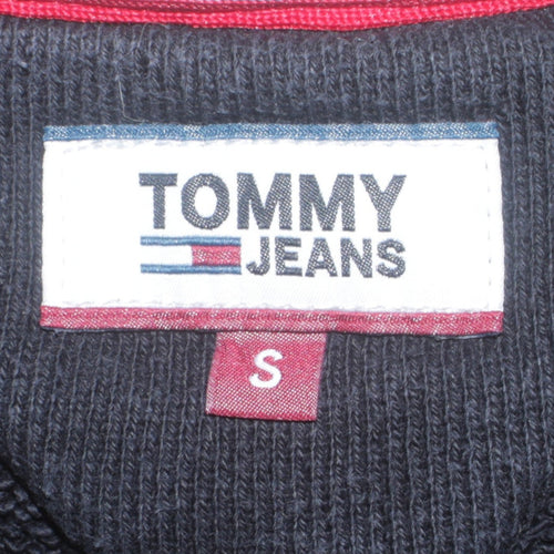 Tommy Jeans Men's Black Small Crew Neck Embroidered Sweatshirt