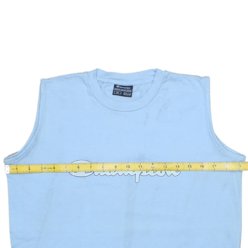 Champion Boys Blue 13-14 Years Sleeveless Tank Top Athletic Cotton